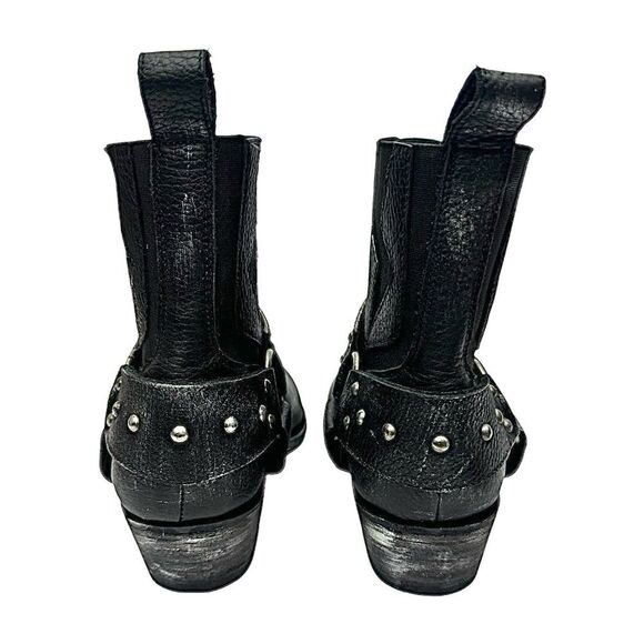 Mezcalero Men’s Black Leather Ankle Boots Western Handmade Size 10 Medium